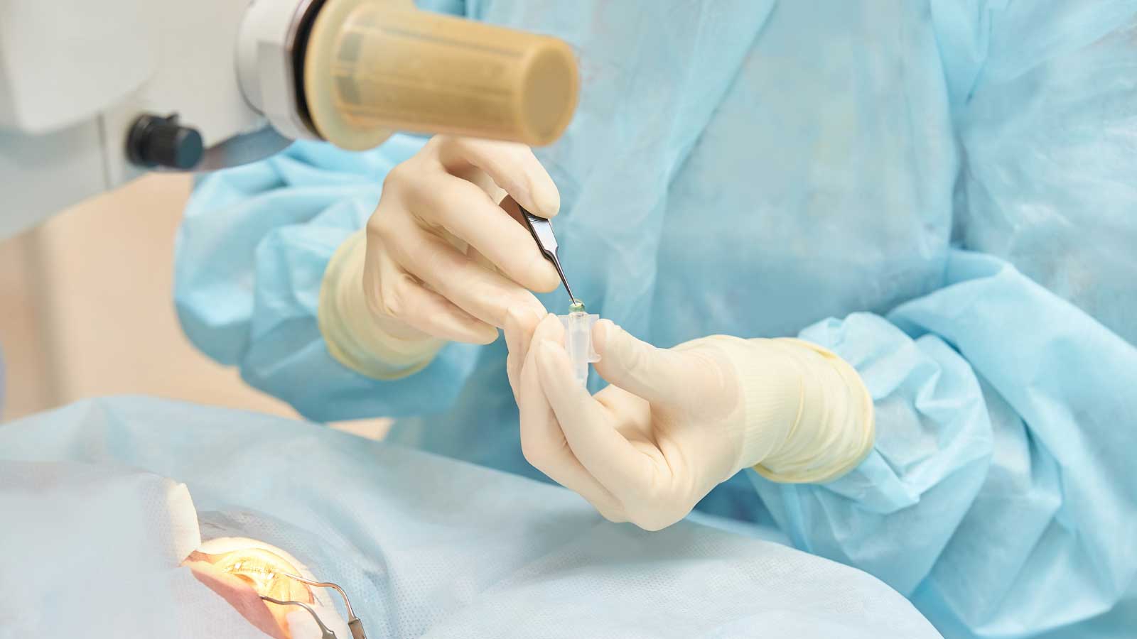 A-dentist-performing-a-procedure-during-a-surgery